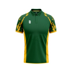 Fast Track Cricket Spinner Design In Forrest and Amber Short Sleeve Collar Kit